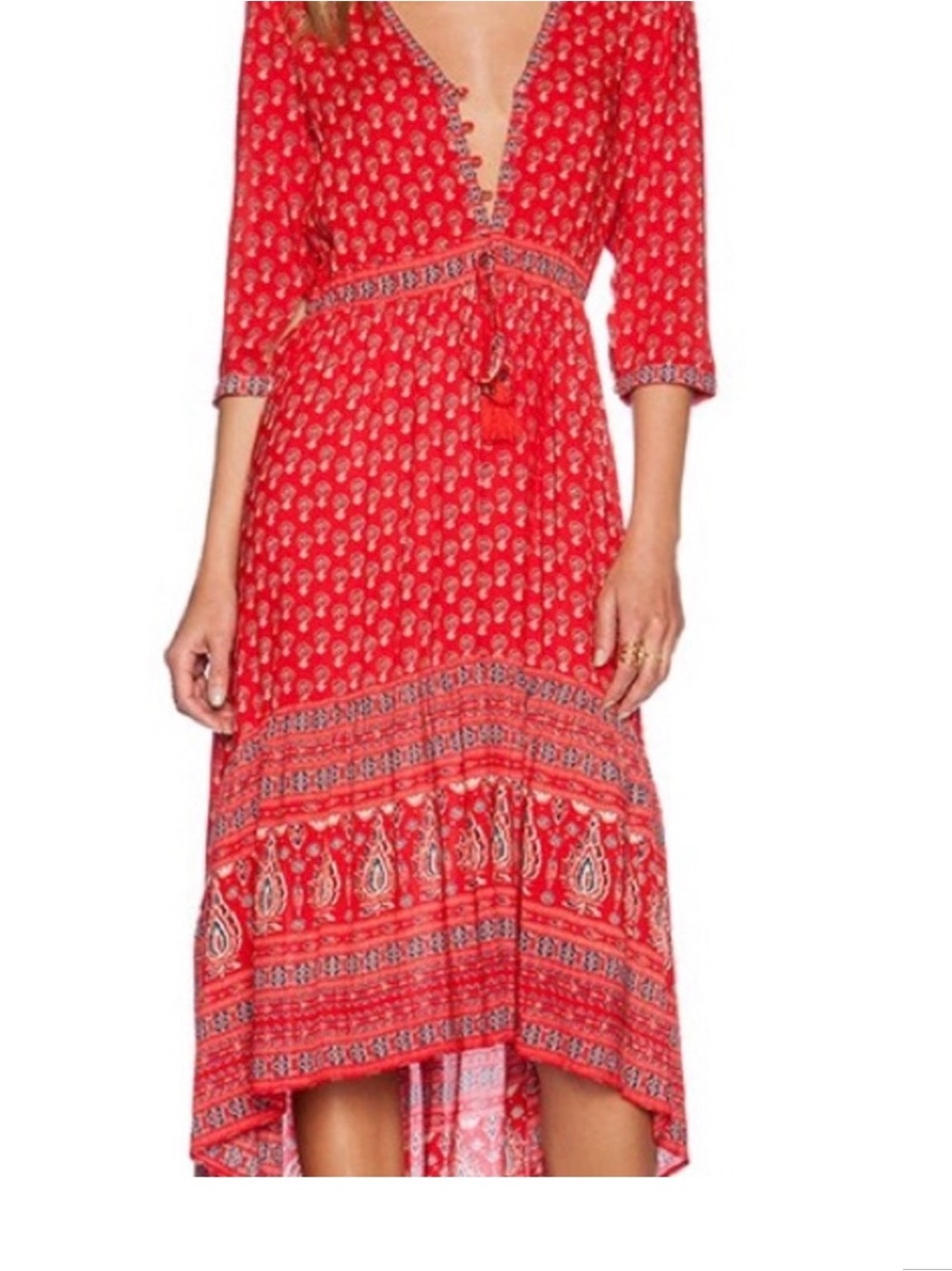 SPELL GYPSIANA DRESS IN RED BANDANA SIZE XS